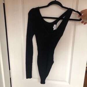 AUTEUR Women's Long Sleeved Asymmetrical Bodysuit Ribbed Size XS NWOT's $320